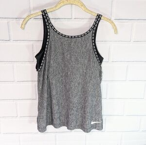 Nike Gray/Black Layered Tank/Sports Bra